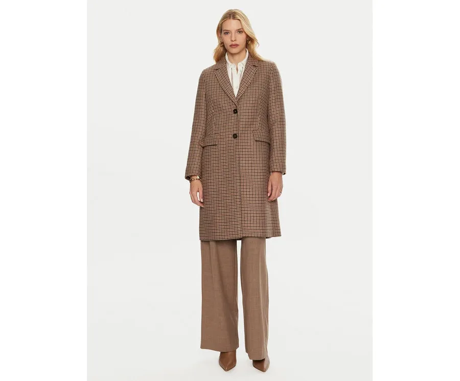 obrazek 1 Tommy Hilfiger Płaszcz wełniany WW0WW43195 Beżowy Regular Fit