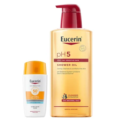 Zdjęcie Zestaw Eucerin Hydro Protect SPF50 + Hydro Protect SPF50 Ultralekki fluid ochronny