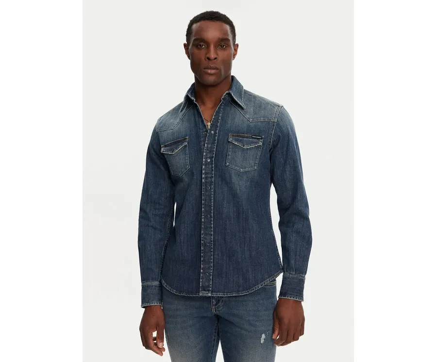 obrazek 1 Dolce&Gabbana Koszula jeansowa G5JC8D G8GW9 Granatowy Regular Fit