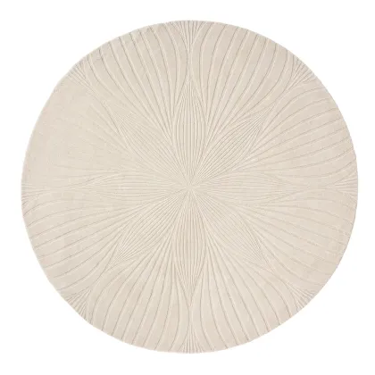 Zdjęcie Luksusowy beżowy dywan okrągły - FOLIA ROUND STONE 38301