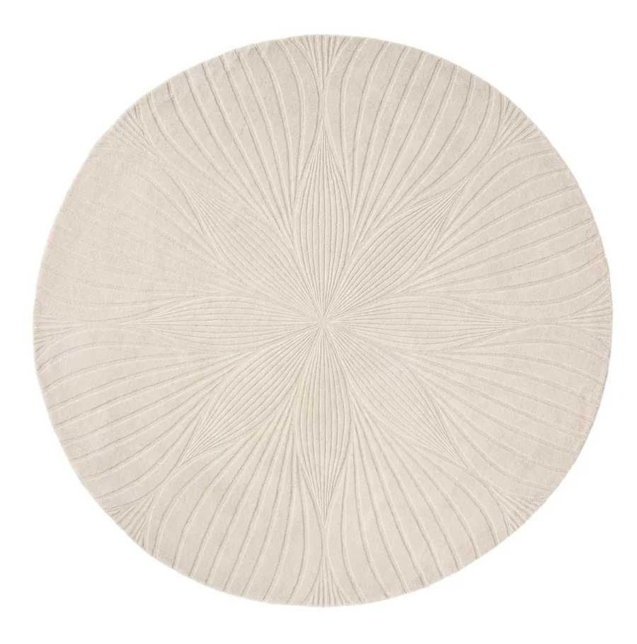 obrazek 1 Luksusowy beżowy dywan okrągły - FOLIA ROUND STONE 38301