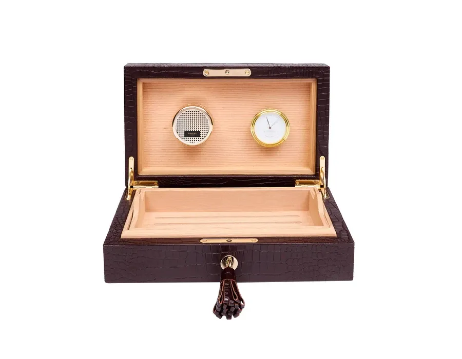 obrazek 1 Skórzana skrzynia na cygara