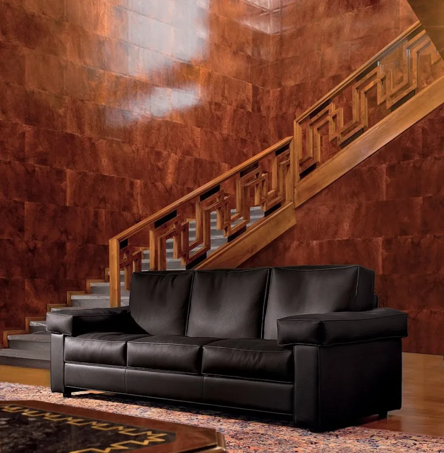 obrazek 3 Wysokiej jakości skórzana sofa dla miłośników klasycznego stylu i elegancji – Mascheroni