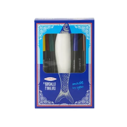 Picture Set of 6 sardines with markers - possibility of personalization - Bordallo Pinheiro