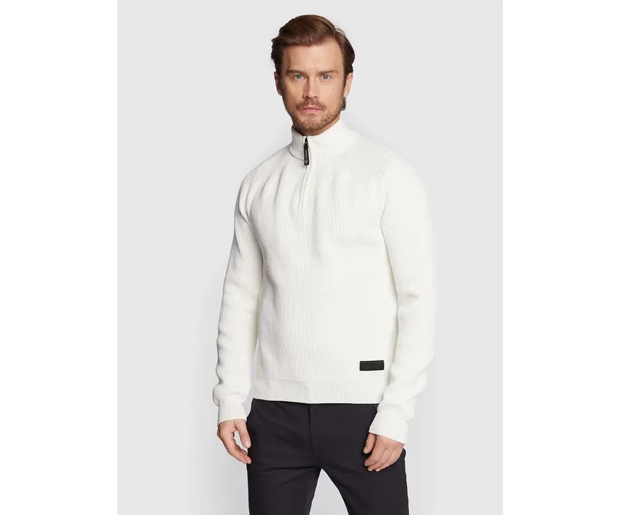obrazek 1 North Sails Sweter 451015 Biały Regular Fit
