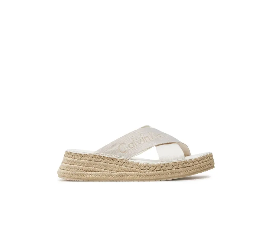 obrazek 1 Calvin Klein Jeans Espadryle Sporty Wedge Rope Sandal Mr YW0YW01364 Biały