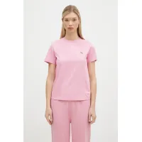 Zdjęcie Maison Kitsuné t-shirt bawełniany Fox Head Patch damski kolor różowy LW00105KJ0008