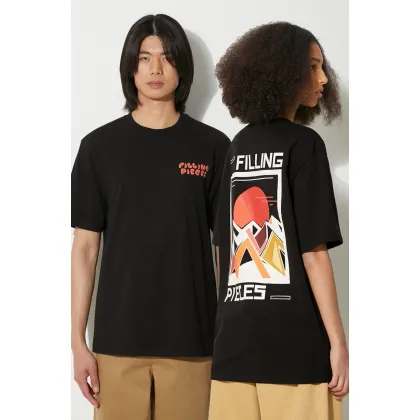 Zdjęcie Filling Pieces t-shirt bawełniany Sunset kolor czarny z nadrukiem 74417021861
