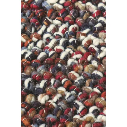 Picture Luxurious burgundy braided carpet - MARBLE 29500
