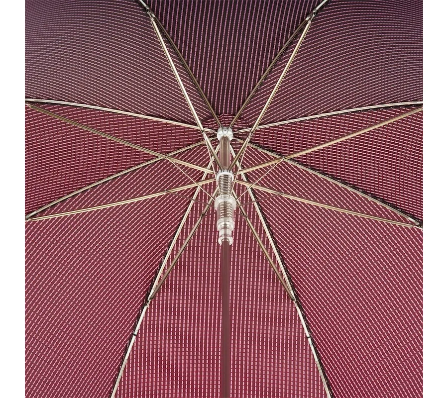obrazek 6 Stylowy czerwony parasol męski z rączką w kształcie głowy niedźwiedzia – Pasotti