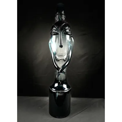 Zdjęcie Abstrakcyjna głowa irokeza ze szkła Murano - rzeźba