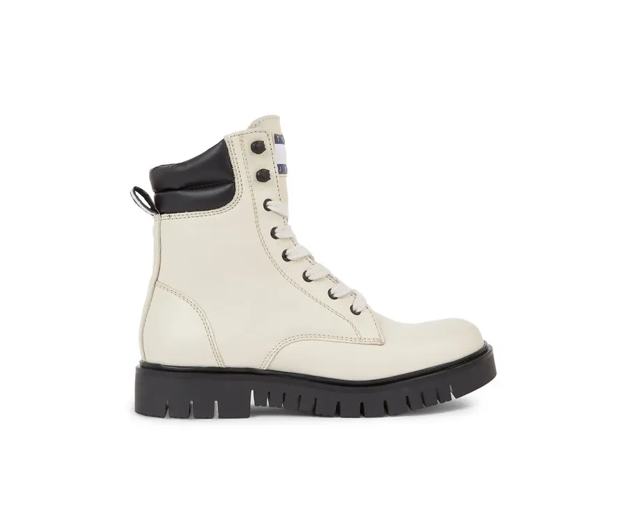 obrazek 1 Tommy Jeans Botki Tjw Lace Up Boot EN0EN02314 Beżowy