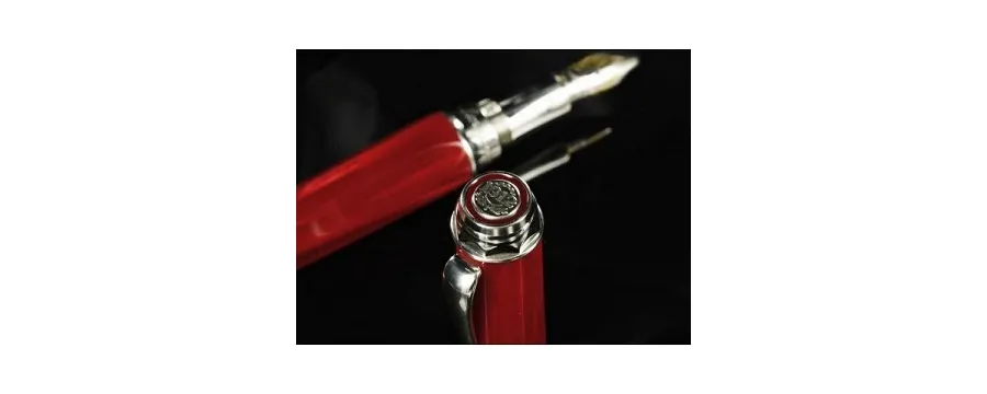 obrazek 3 Emblema Red Pióro Wieczne Celluloid Montegrappa