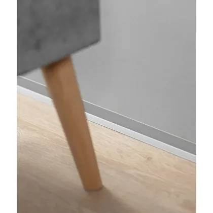 Zdjęcie 200 x 1,6 x 2 cm Minileiste - (srebrny) - Minimalistyczna listwa przypodłogowa cokołowa - SL16X2-01