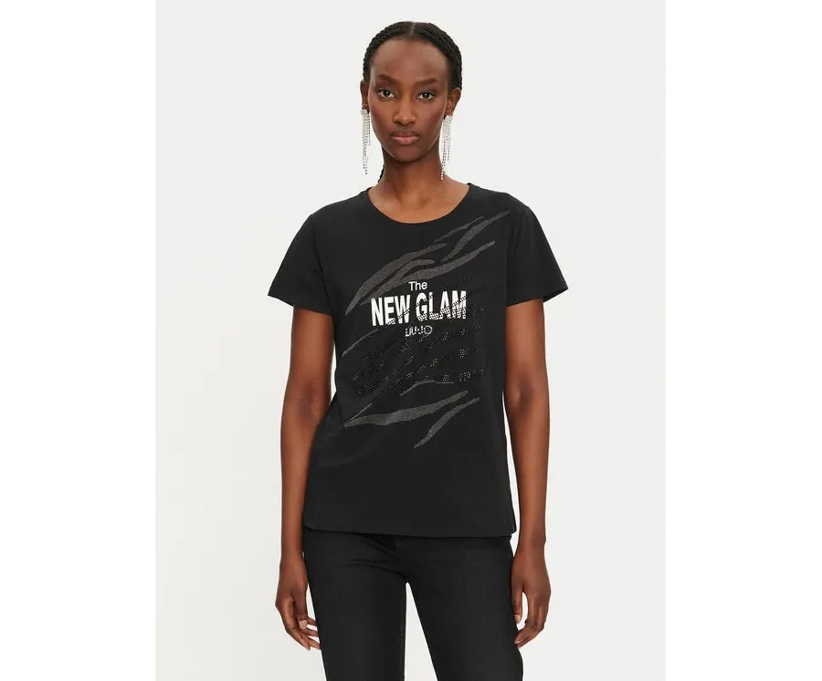 obrazek 1 Liu Jo T-Shirt TF4205 JS923 Czarny Regular Fit