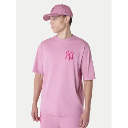 Zdjęcie New Era T-Shirt New York Yankees MLB League Essential 60596181 Różowy Regular Fit