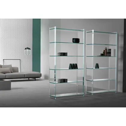 Zdjęcie Stylowy regał wykonany z przezroczystego szkła - Tonelli Design