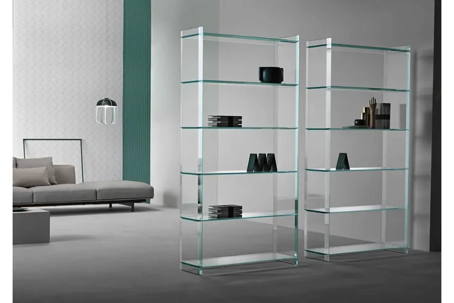 obrazek 1 Stylowy regał wykonany z przezroczystego szkła - Tonelli Design