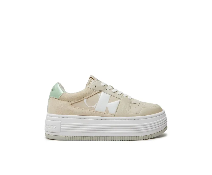 obrazek 1 Calvin Klein Jeans Sneakersy Bold Platf Low Lace Mix Nbs Mtr YW0YW01482 Écru
