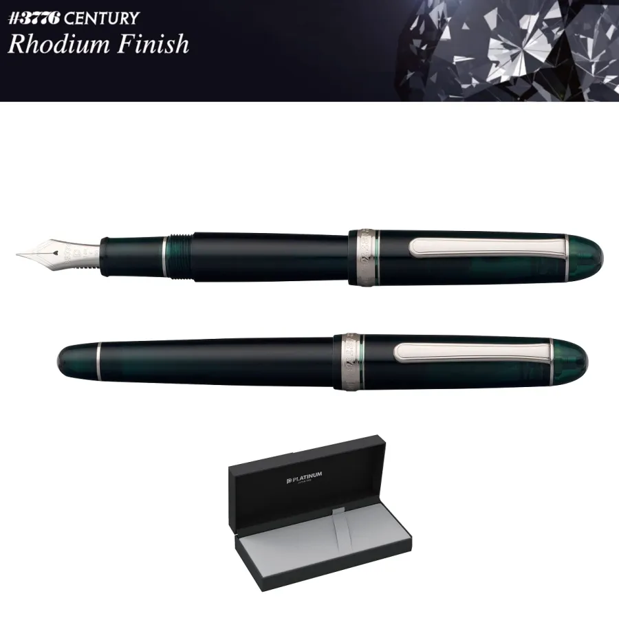 obrazek 5 Upominkowe pióro wieczne Century Rhodium Laurel Green F
