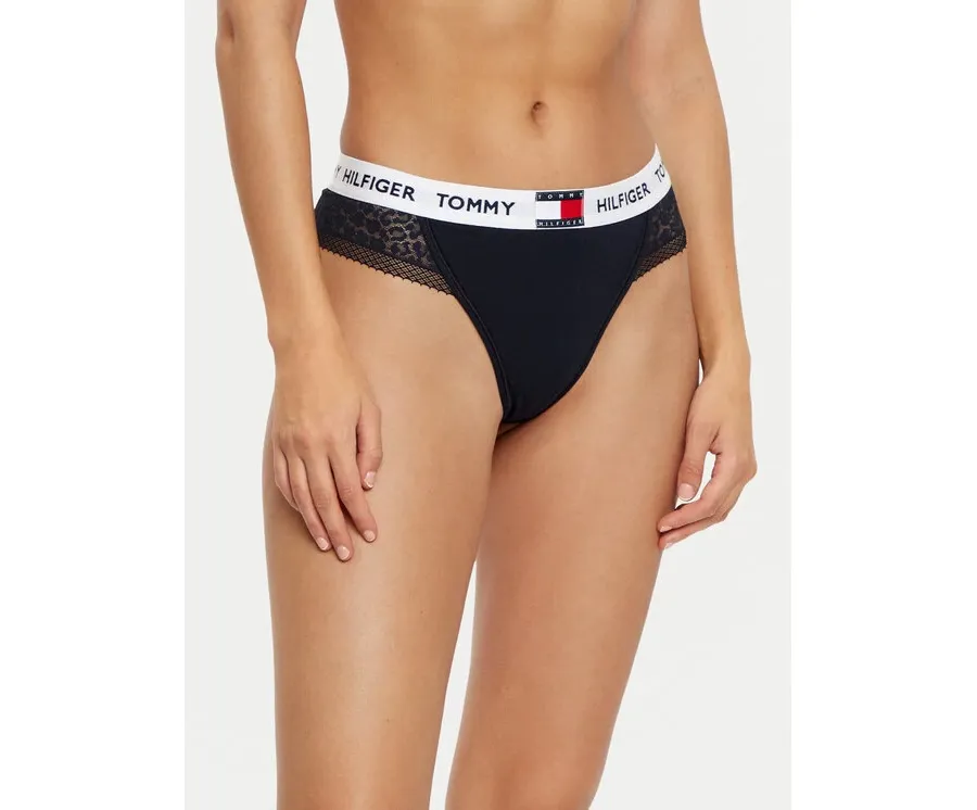 obrazek 1 Tommy Hilfiger Stringi UW0UW05619 Granatowy