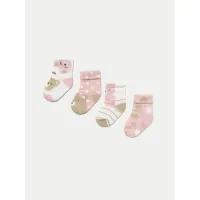 Zdjęcie Mayoral Zestaw 4 par wysokich skarpet dziecięcych 9867 Różowy