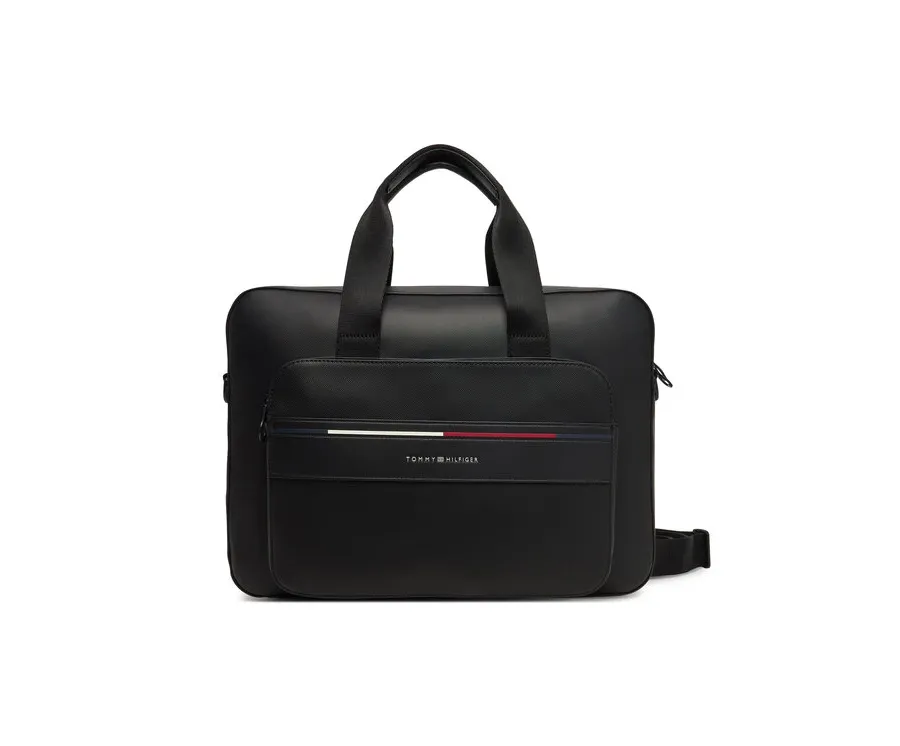 obrazek 1 Tommy Hilfiger Torba na laptopa Th Foundation Computer Bag AM0AM13198 Czarny
