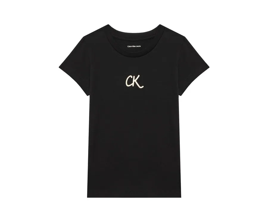 obrazek 1 Calvin Klein Jeans T-Shirt Glitter IG0IG02972 M Czarny Slim Fit