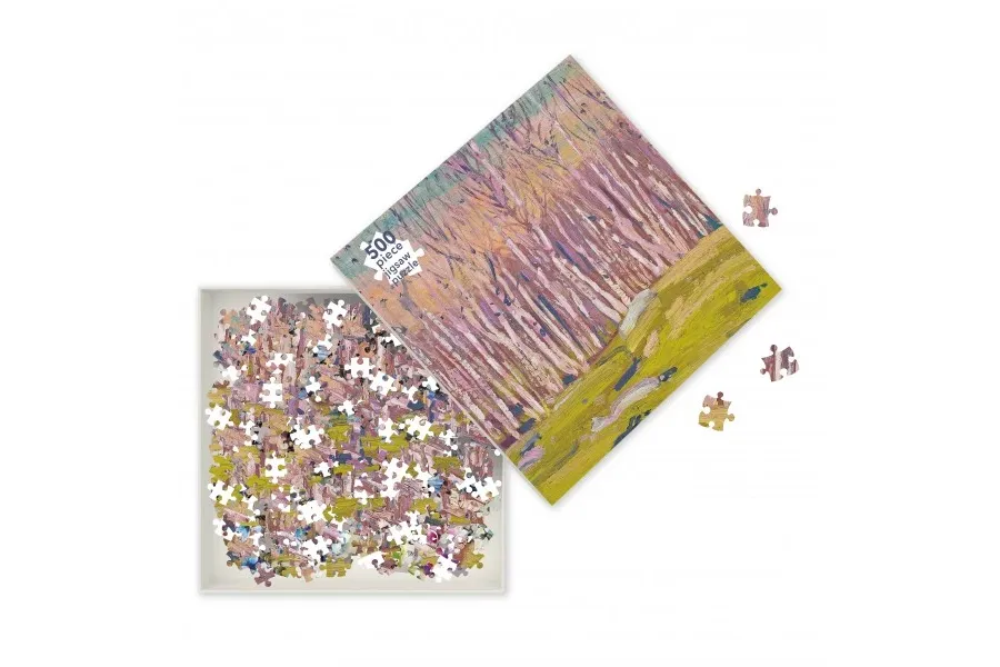 obrazek 2 Puzzle dla dorosłych Tom Thomson: srebrne brzozy (500 elementów) - Flame Tree Publishing