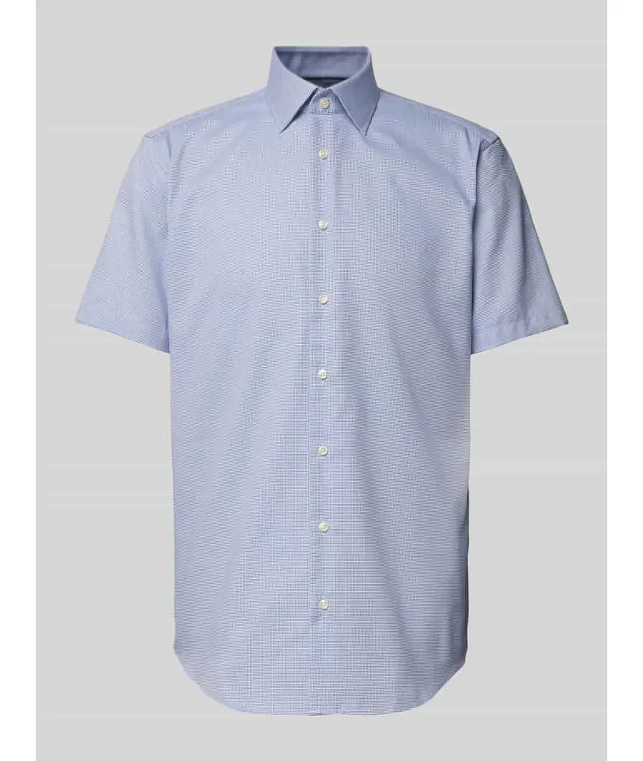 obrazek 1 Koszula biznesowa o kroju regular fit z delikatnie fakturowanym wzorem