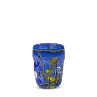 Picture A blue set of 6 glasses made using the Murano technique