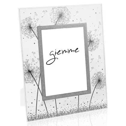 Picture Beautiful photo frame 9x13 cm with stylized silver dandelions