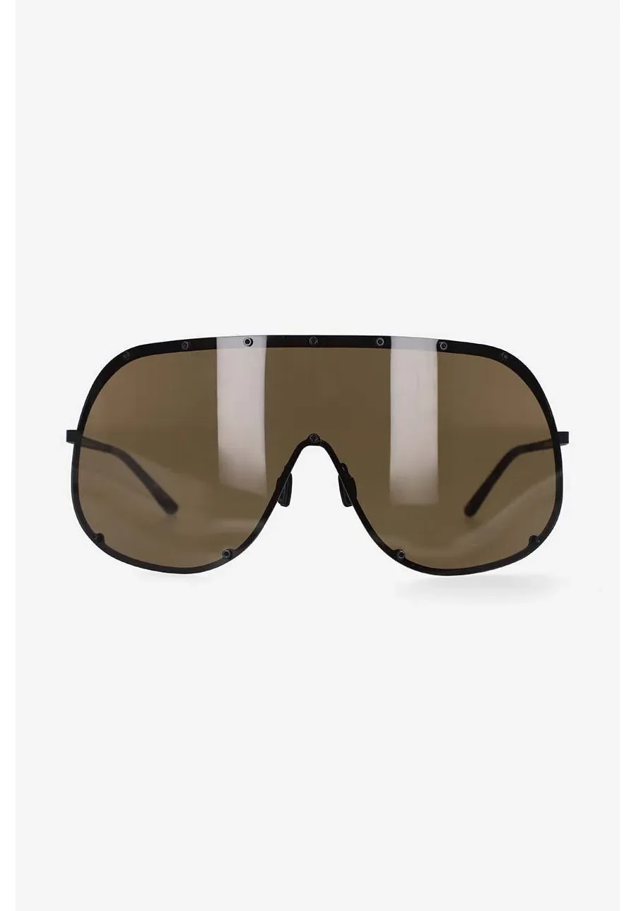 obrazek 1 Rick Owens okulary przeciwsłoneczne Occhiali Da Sole Sunglasses Shield kolor czarny RG0000006.GBLKBR.0904