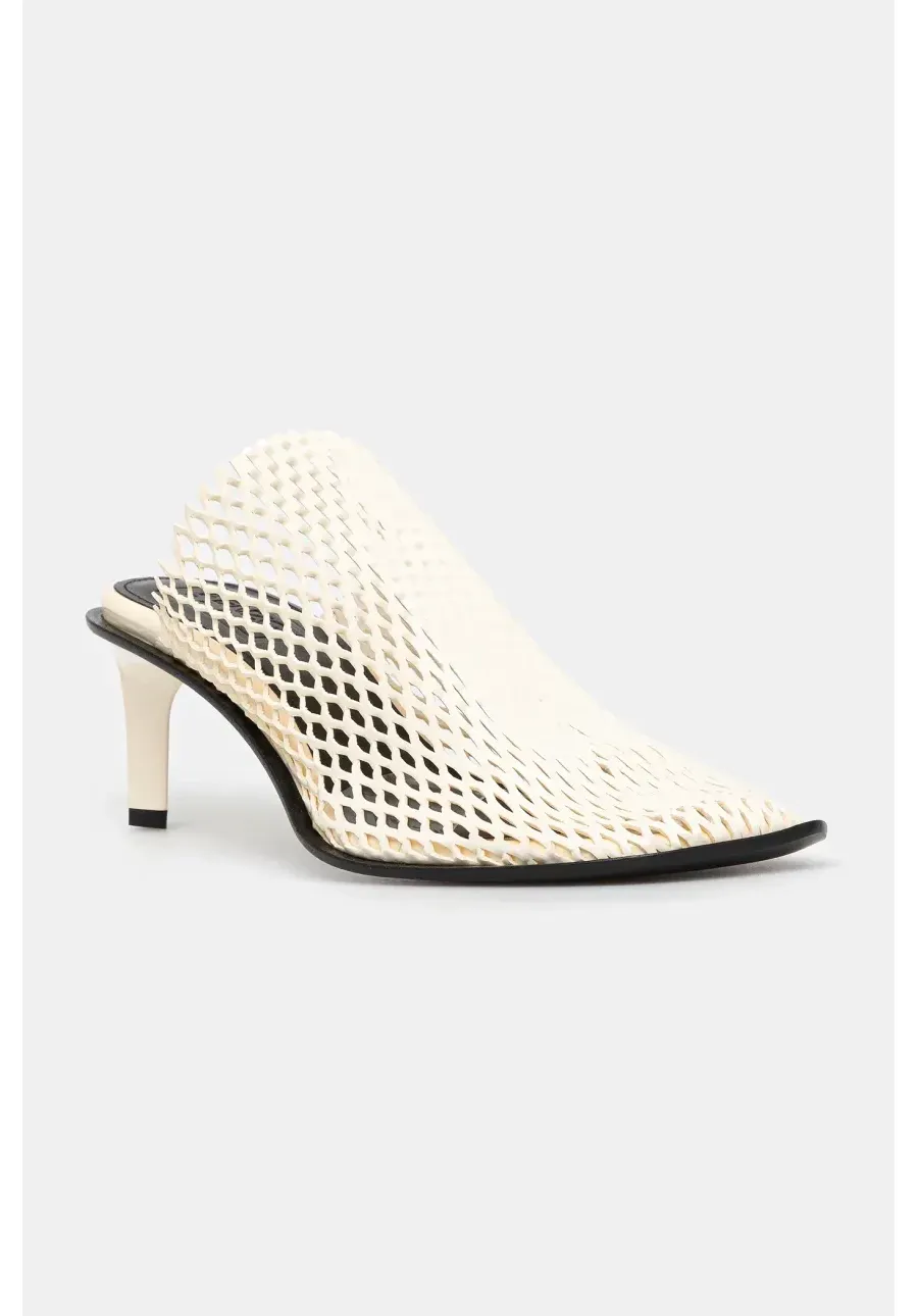 obrazek 1 Kenzo klapki Mule damskie kolor beżowy na szpilce FF52MU140L64.02