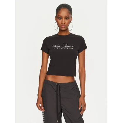 Zdjęcie Juicy Couture T-Shirt Mon Amour JCSCT224407 Czarny Slim Fit