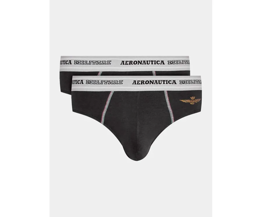 obrazek 1 Aeronautica Militare Komplet 2 par slipów AM1USL002 Czarny