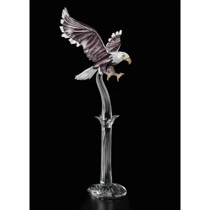 Zdjęcie Rewelacyjna rzeźba amerykańskiego orła ze szkła Murano