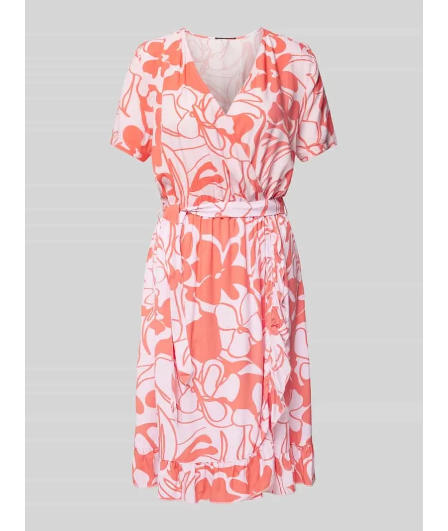 obrazek 1 Sukienka kopertowa z kwiatowym wzorem