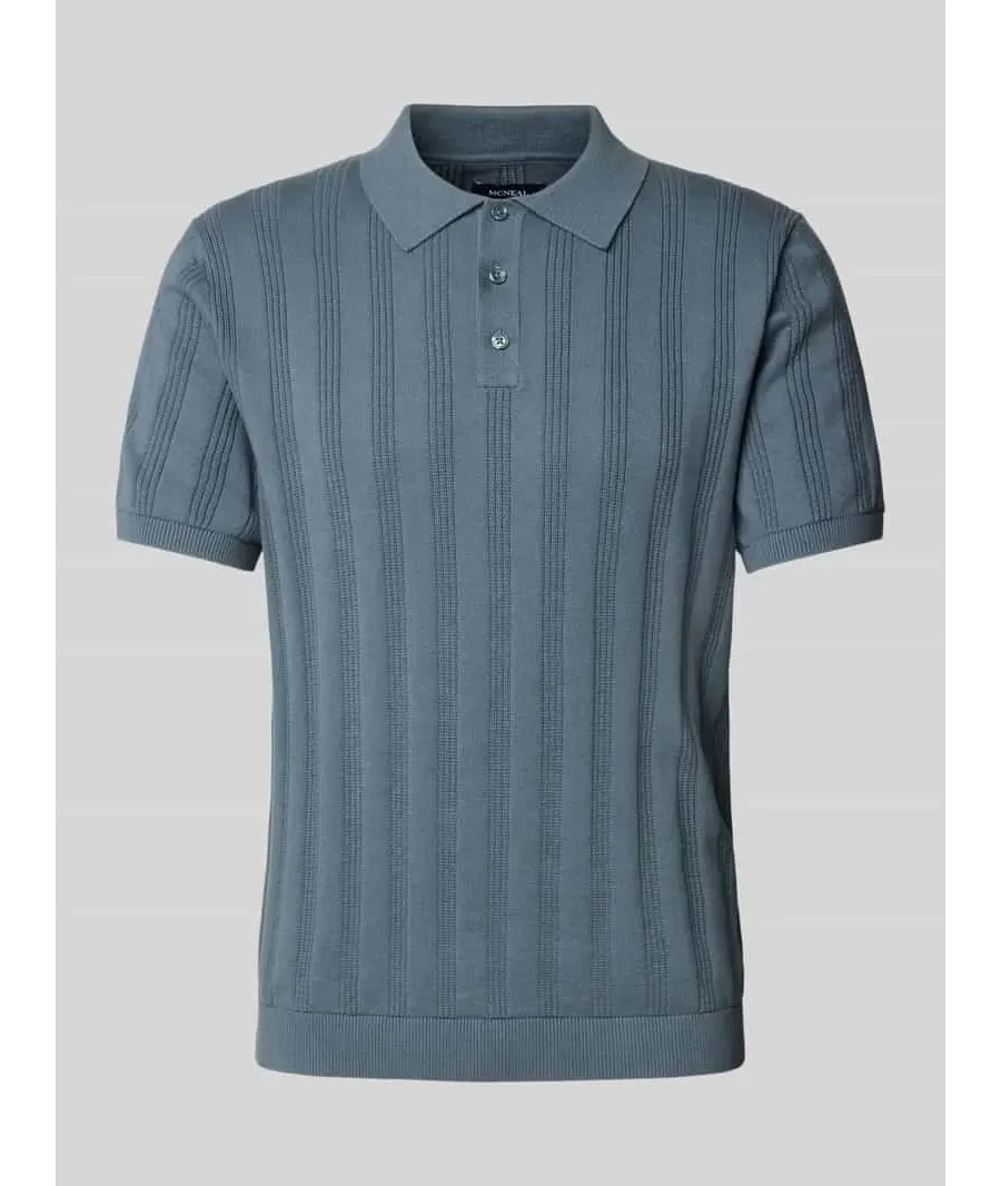 obrazek 1 Koszulka polo o kroju regular fit z fakturowanym wzorem