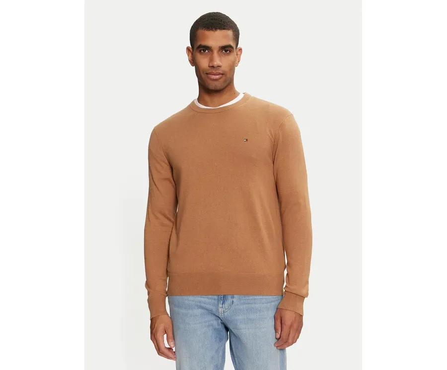 obrazek 1 Tommy Hilfiger Sweter MW0MW28046 Brązowy Regular Fit