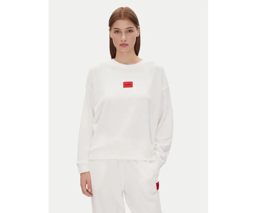 obrazek 1 HUGO Bluza Neve_Sweatshirt 50531686 Écru Relaxed Fit