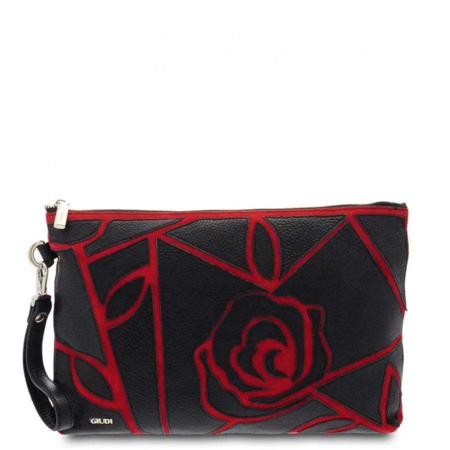 obrazek 2 Designerska skórzana torebka z motywem róży - Giudi