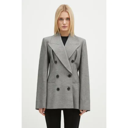 Zdjęcie JW Anderson marynarka Hourglass Tailored Jacket kolor szary oversize gładka JK0343.PG1640.929