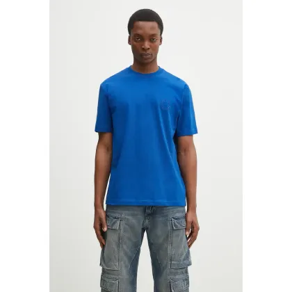 Zdjęcie Daily Paper t-shirt bawełniany Orbit Emb T-Shirt męski kolor niebieski gładki 2512049