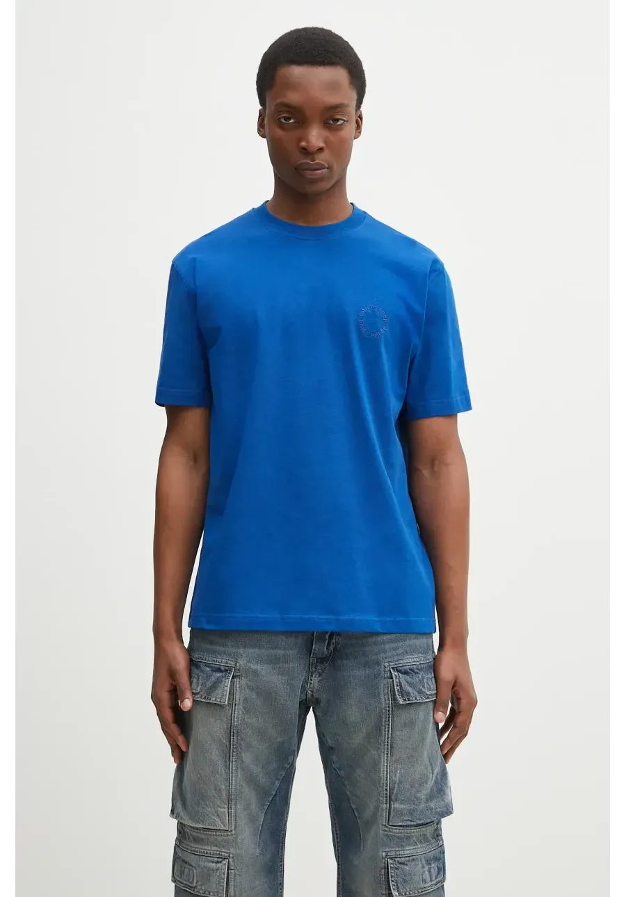 obrazek 1 Daily Paper t-shirt bawełniany Orbit Emb T-Shirt męski kolor niebieski gładki 2512049