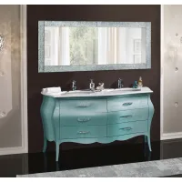 Picture Charming rounded bathroom cabinet with 6 drawers - Zanini