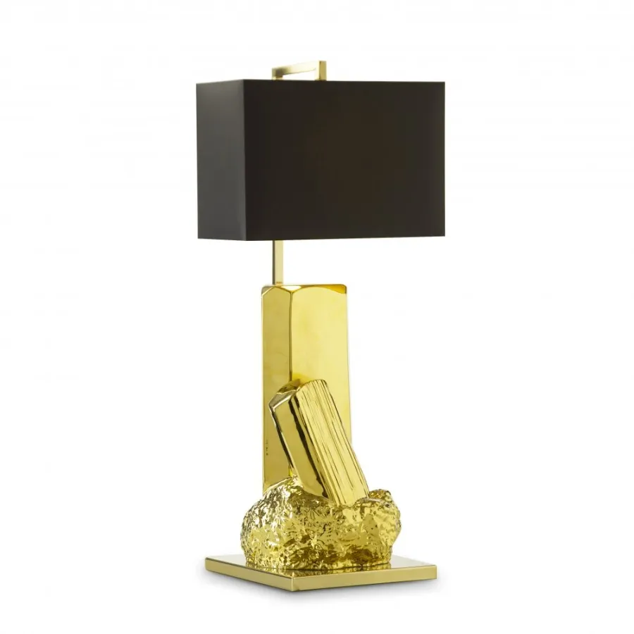 obrazek 3 Lampa stołowa z abażurem z tkaniny H.83xL.36xP.30 cm