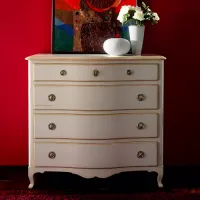Picture Antique white chest of drawers made of solid wood