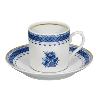 Picture Porcelain coffee cup and saucer from the classic Cozinha Velha collection - 4 pieces - Vista Alegre