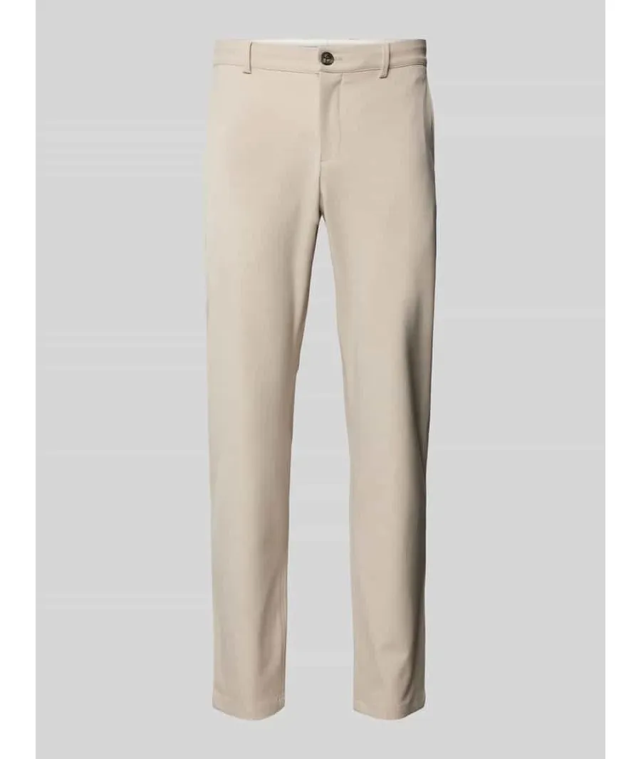 obrazek 1 Chinosy o kroju slim fit z fakturowanym wzorem model ‘ROBERT’